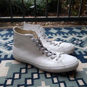Converse High Monochrome White Leather US 9